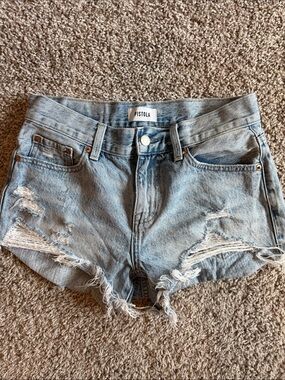 Pistola Light Wash Distressed Denim Cutoff Shorts